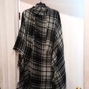 Knit full length shawl